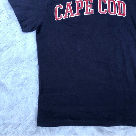 CUFFY’S • NWT Cape Cod MA Navy Blue Red Sox Style Classic Tee Shirt Size Small - Picture 3 of 14